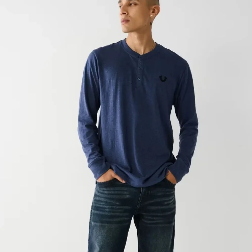 True‎ Religion Horseshoe Logo Henley